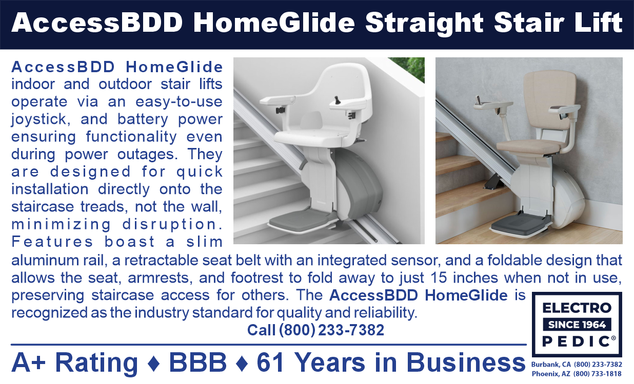 Electropedic Irvine AccessBDD Homeglide straight stairlift