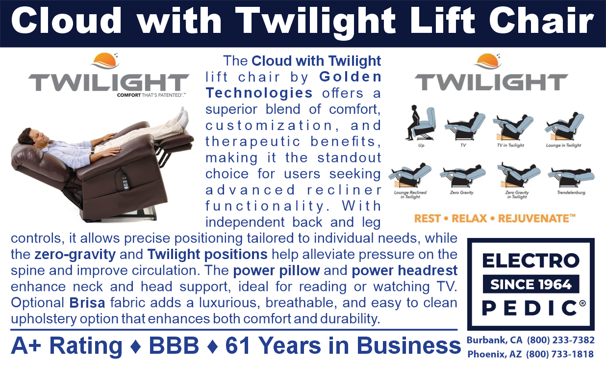 Electropedic Irvine Twilight Cloud Lift Chair Recliner