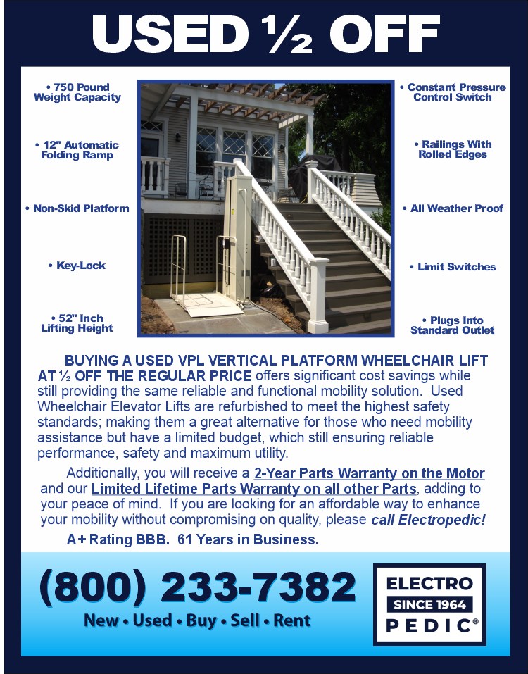 Irvine Electropedic Used Electric Wheelchair Lifts