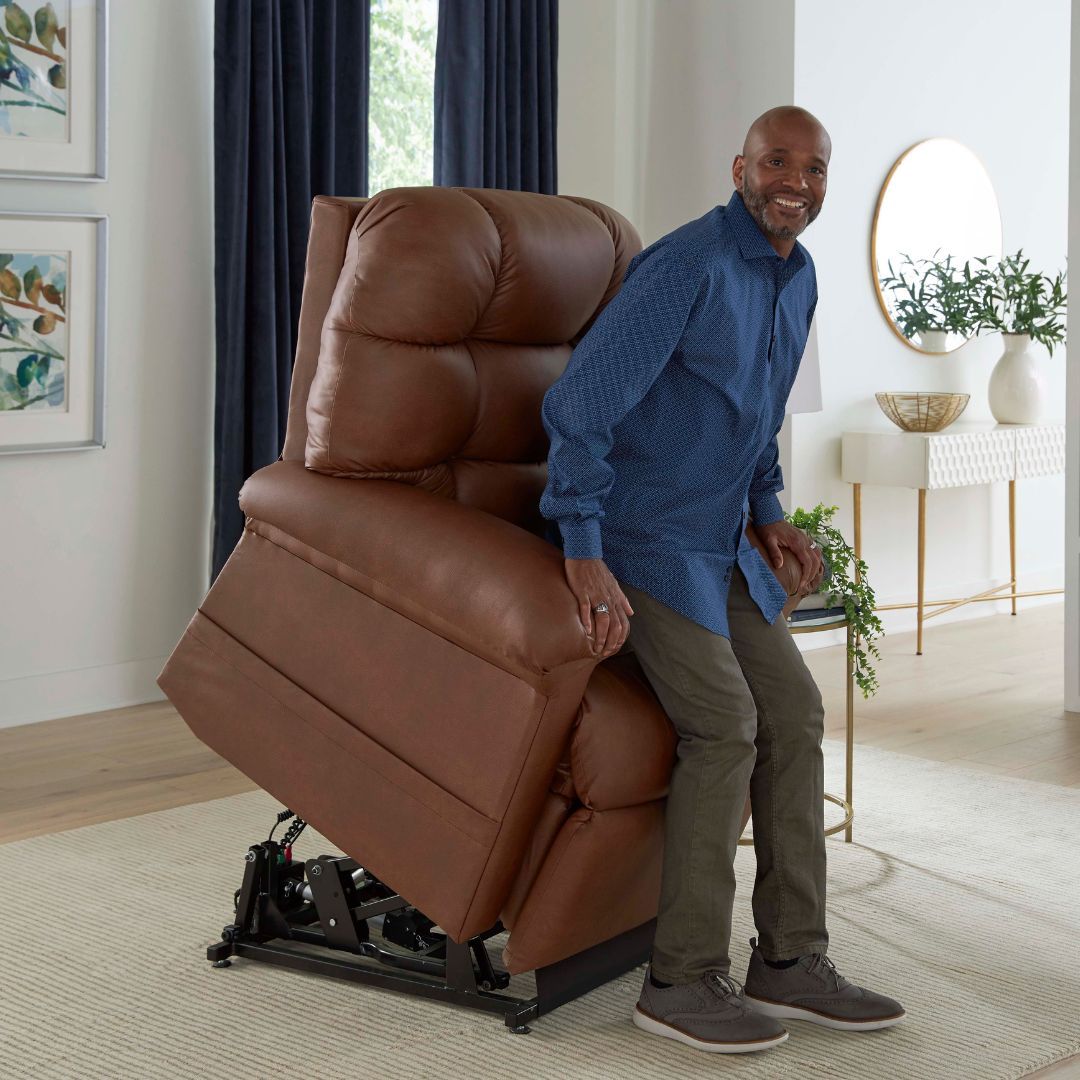 >Irvine Electropedic EZ Sleeper Lift Chair heat massage recliner with Twilight