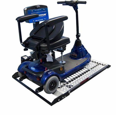 Electropedic Irvine trailer hitch scooter lifts are outside carriers