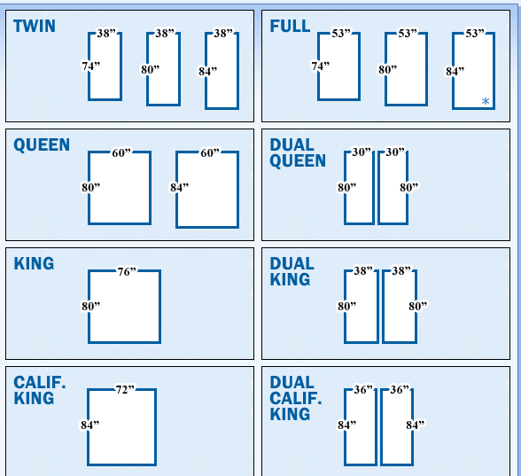 Irvine adjustable bed sizes